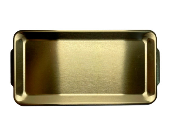 Tava dreptunghilara - metal auriu - 23,5 x 14,5 cm