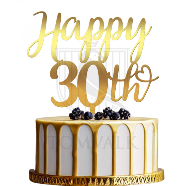 Topper pentru Tort - Happy 30th