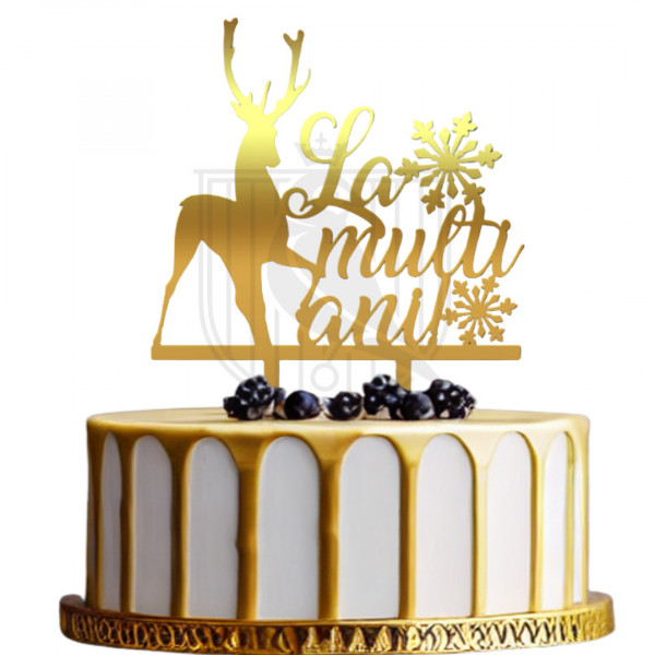 Topper pentru tort "La multi ani" RnS