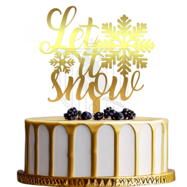 Topper pentru tort "Let it snow" II