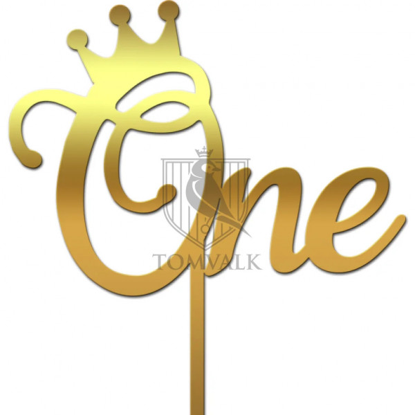 Topper pentru tort "One" pentru prima aniversare a copilului COR