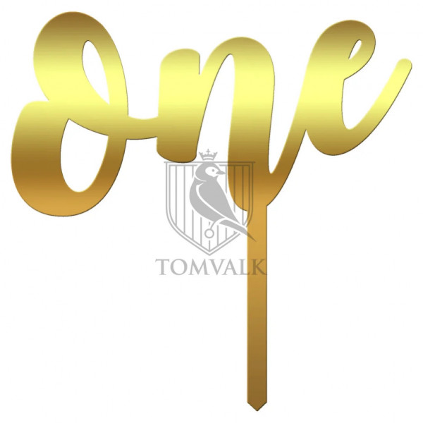 Topper pentru tort "One" pentru prima aniversare a copilului VMG