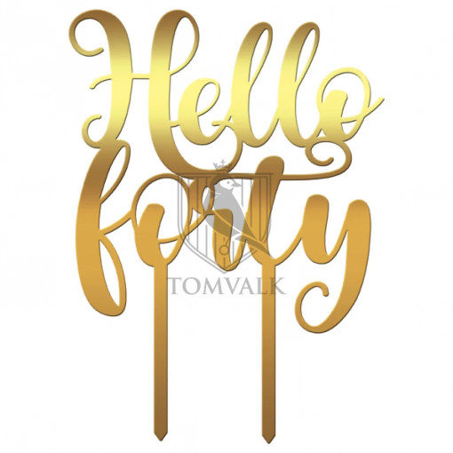 Topper tort Hello Forty Stf