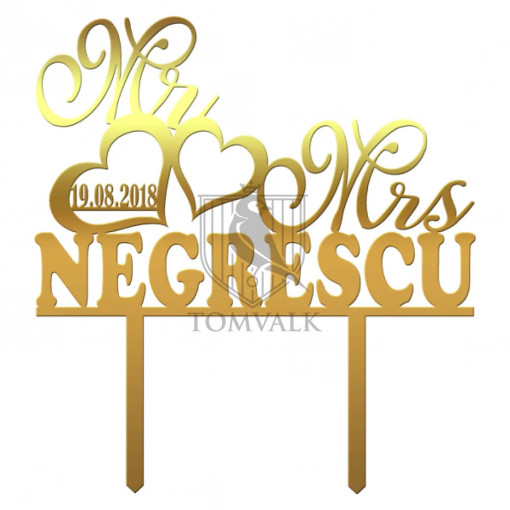 Topper tort nunta "Mr&Mrs" XX2i