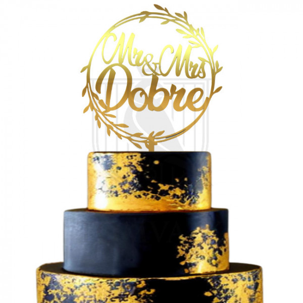 Topper tort nunta personalizat Hrt3