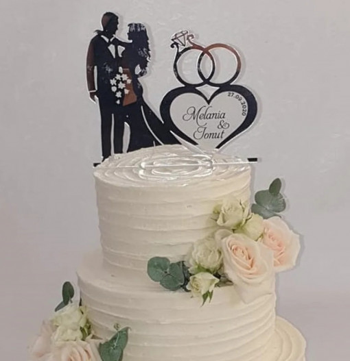 Topper tort nunta personalizat "Mr&Mrs" ICF