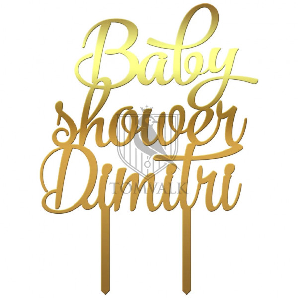 Topper tort personalizat Baby Shower N