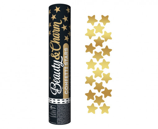 Tun confetti 30 cm stelute aurii