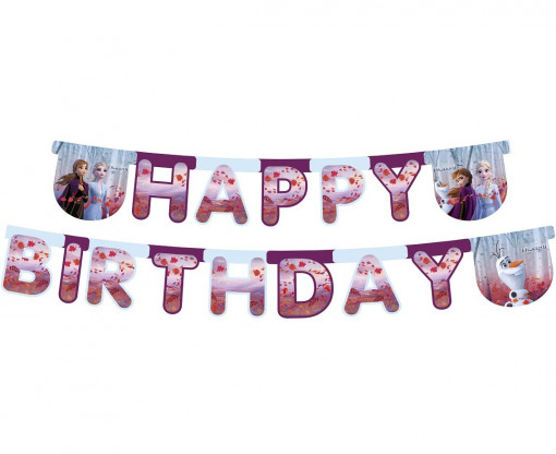 Banner "Happy Birthday" Frozen- 230 cm