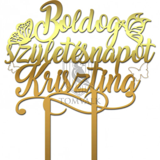 Cake topper "Boldog születésnapot" STw