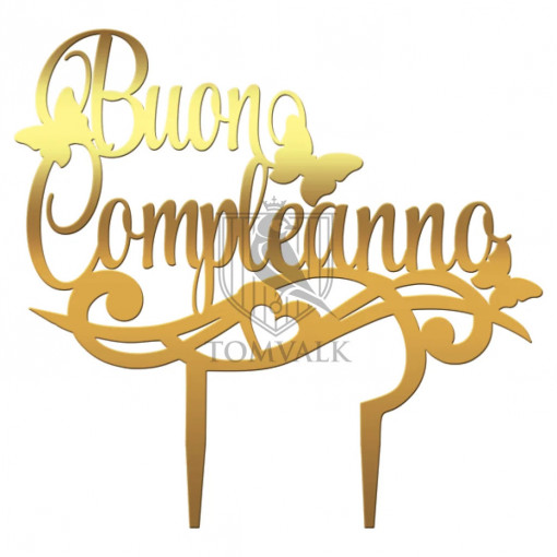 Cake topper "Buon Compleanno" Sf