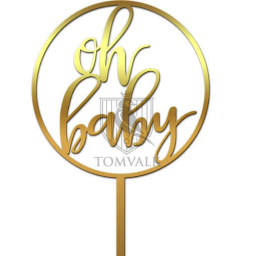 Cake topper "Oh baby" Rd