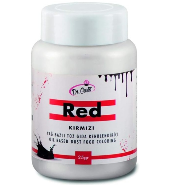 Colorant alimentar ciocolata - pudra - ROSU - Dr. Gusto 25 gr