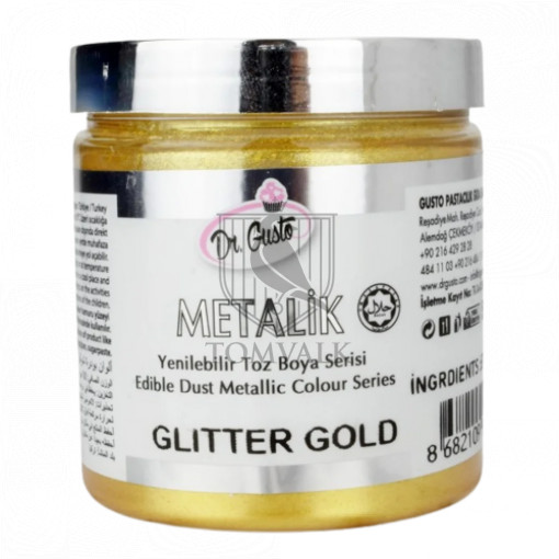 Colorant Pudra Metalizat - Dr. Gusto - 50 g - GLITTER GOLD