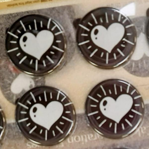 Decoratiuni din ciocolata - Inima RS - cutie 288 buc