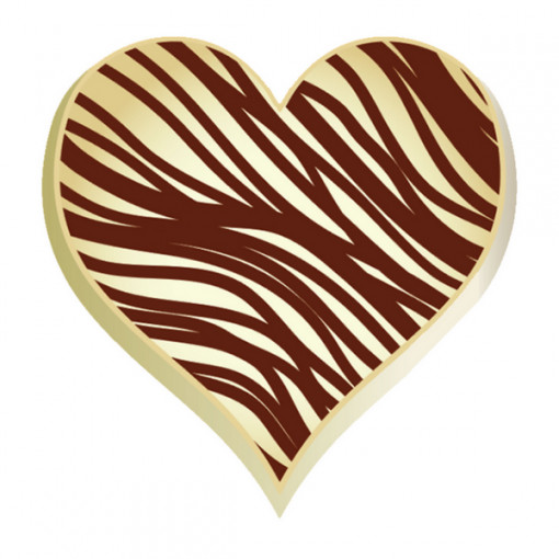 Decoratiuni din ciocolata - Inimi model maro - cutie 288 buc