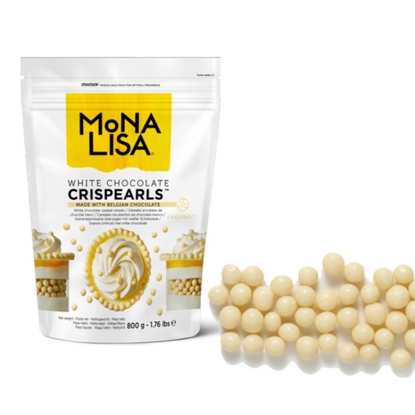 Perle Crocante Ciocolata Alba - Mona Lisa, 800 gr