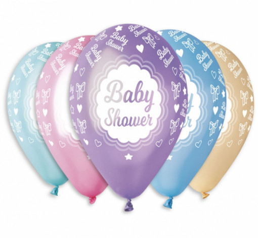 Set 5 baloane latex 30 cm - Baby Shower