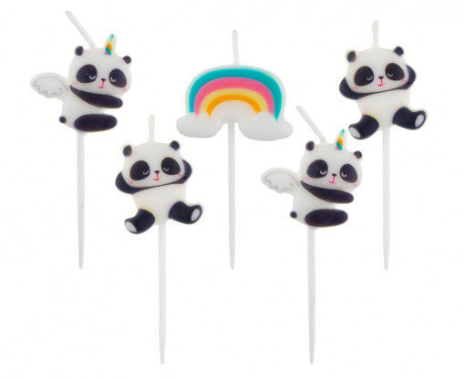 Set 5 lumanari tort - Panda