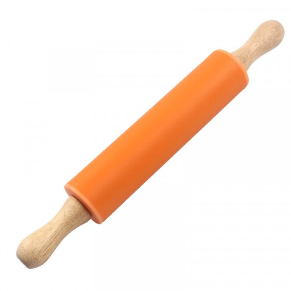 Sucitor silicon cu manere de lemn - 43 cm