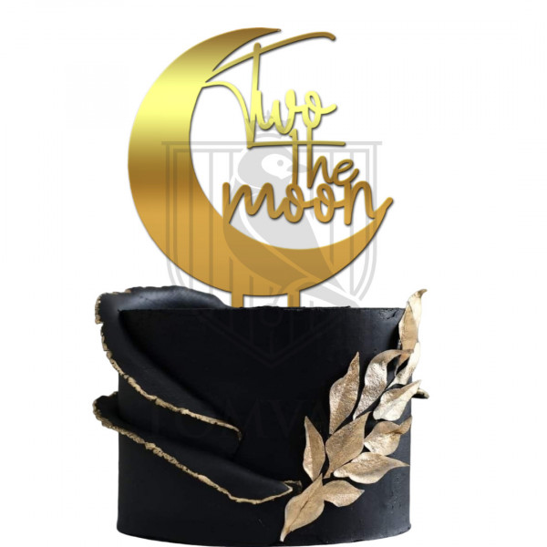 Topper pentru tort "Two the moon" - Perfect pentru Celebrarea a Doi Ani Formidabili