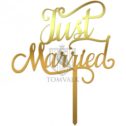 Topper tort nunta "Just Married" III