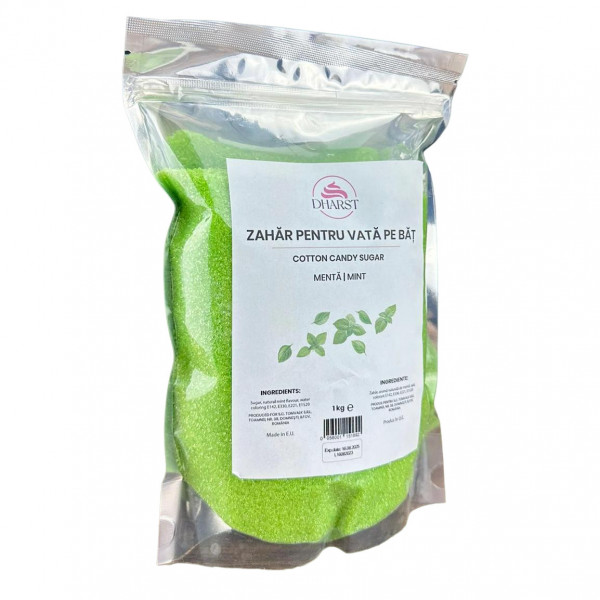 Zahar pentru vata pe bat - Menta - Dharst - 1 kg