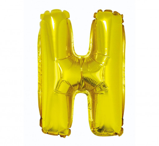 Balon Folie 35 cm - Litera "H", Auriu