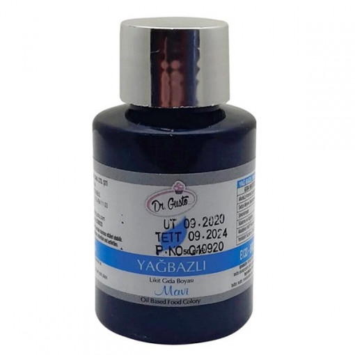 Colorant alimentar lichid liposolubil - Dr. Gusto - ALBASTRU - 50 gr