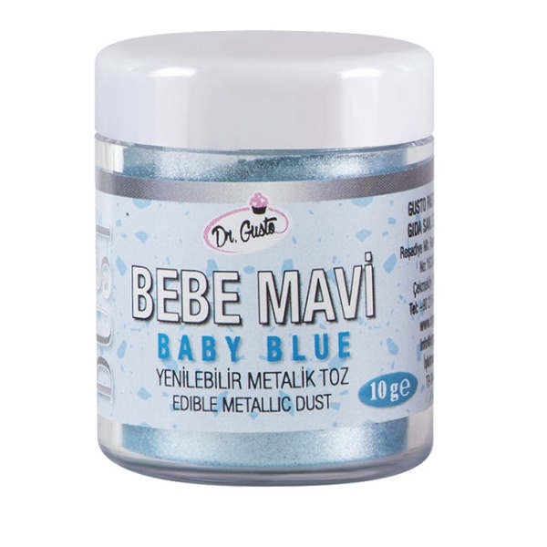 Colorant Pudra Metalizat - Dr. Gusto - 10 g - ALBASTRU BEBE