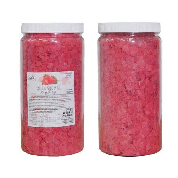 Fulgi crocanți / Pailleté Feuilletine cu aromă de căpșune, 600 g – Dr. Gusto