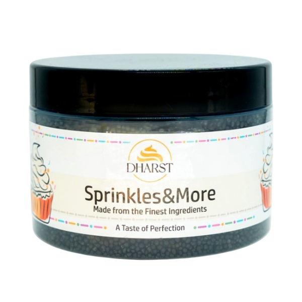 Perle 2 mm (Nonpareils) - Negru - 100 gr - Dharst