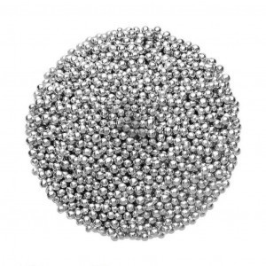 Perle nr.0 (aprox 2mm) - ARGINTIU - MyBake - 200 g