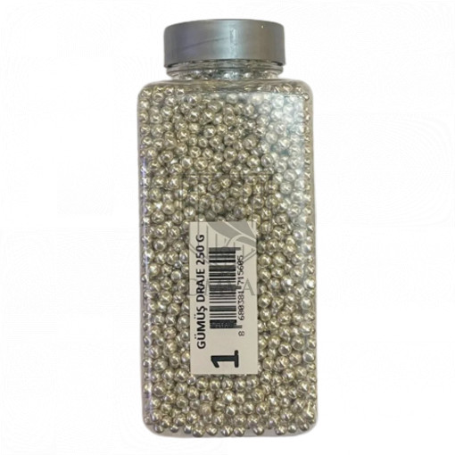 Perle nr.1 (aprox 3mm) - ARGINTIU - Dr Gusto - 250 g