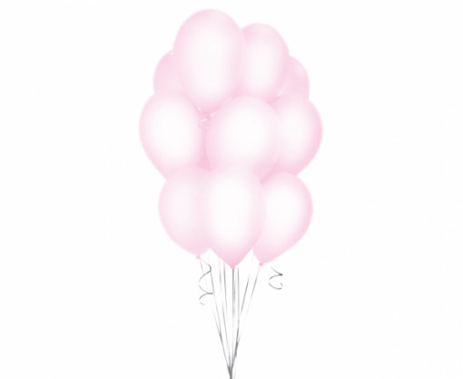 Set 10 baloane latex 30 cm - Roz Macaron