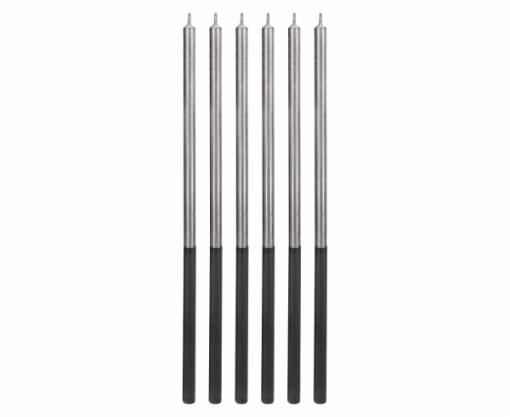 Set 6 lumanari tort Platinium silver