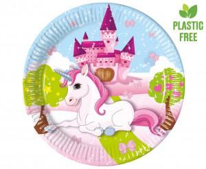 Set 8 farfurii carton Unicorn