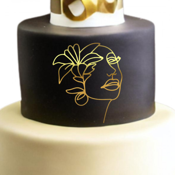 Topper lateral tort - Woman face silhouette VI