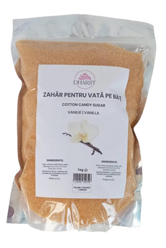 Zahar pentru vata pe bat - Vanilie - Dharst - 0.5 kg