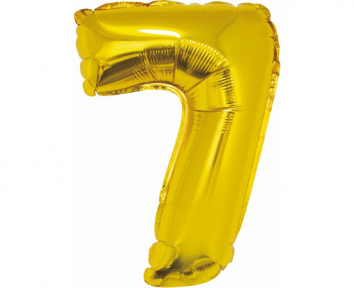 Balon folie 35 cm - Cifra "7", Auriu