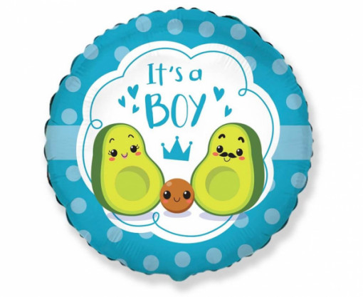 Balon folie 45 cm - Avocado "It's a boy!"