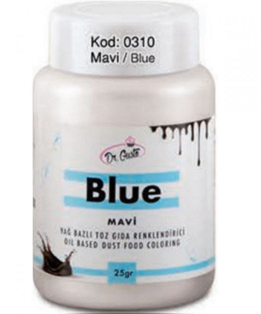 Colorant alimentar ciocolata - pudra - ALBASTRU - Dr. Gusto 25 gr