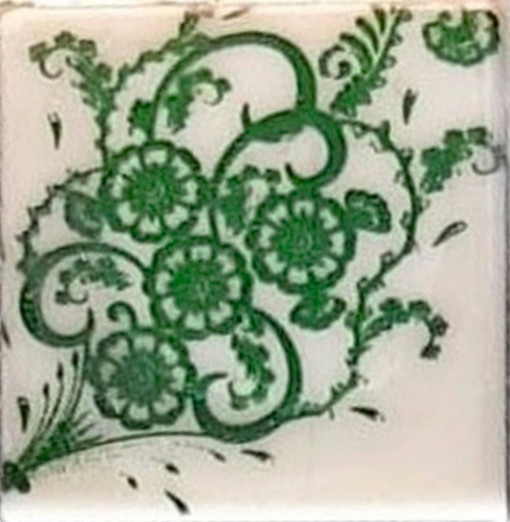 Decoratiuni din ciocolata - patrat decor floral 2- cutie 288 buc