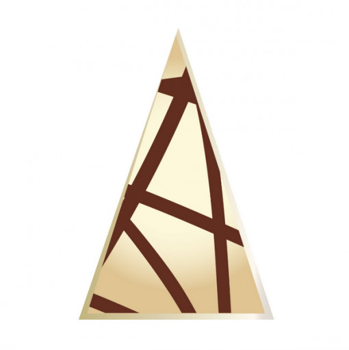 Decoratiuni din ciocolata - triunghi decor dungi - cutie 384 buc