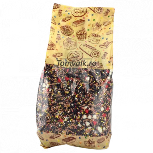 Drajeuri decorative Mix multicolor cu inimioare rosii - 1Kg