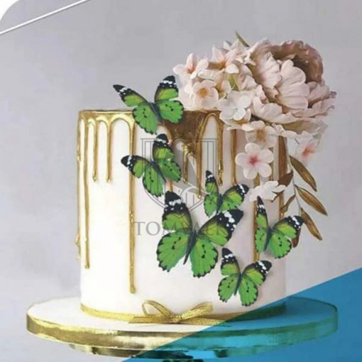 Pachet 126 fluturi hartie - Verde