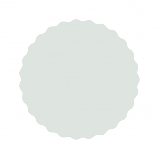 Platou MDF alb - ondulat - 22 cm