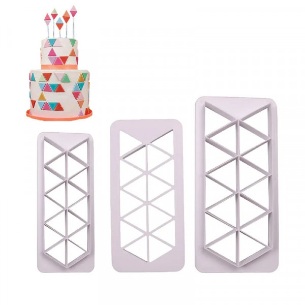 Set 3 decupatoare fondant - Triunghi