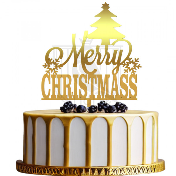Topper pentru tort "Merry Christmas" III