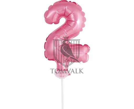 Topper tort balon cifra 2 Roz